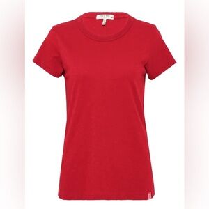 Rag & Bone Slub crew-neck T-shirt in Red